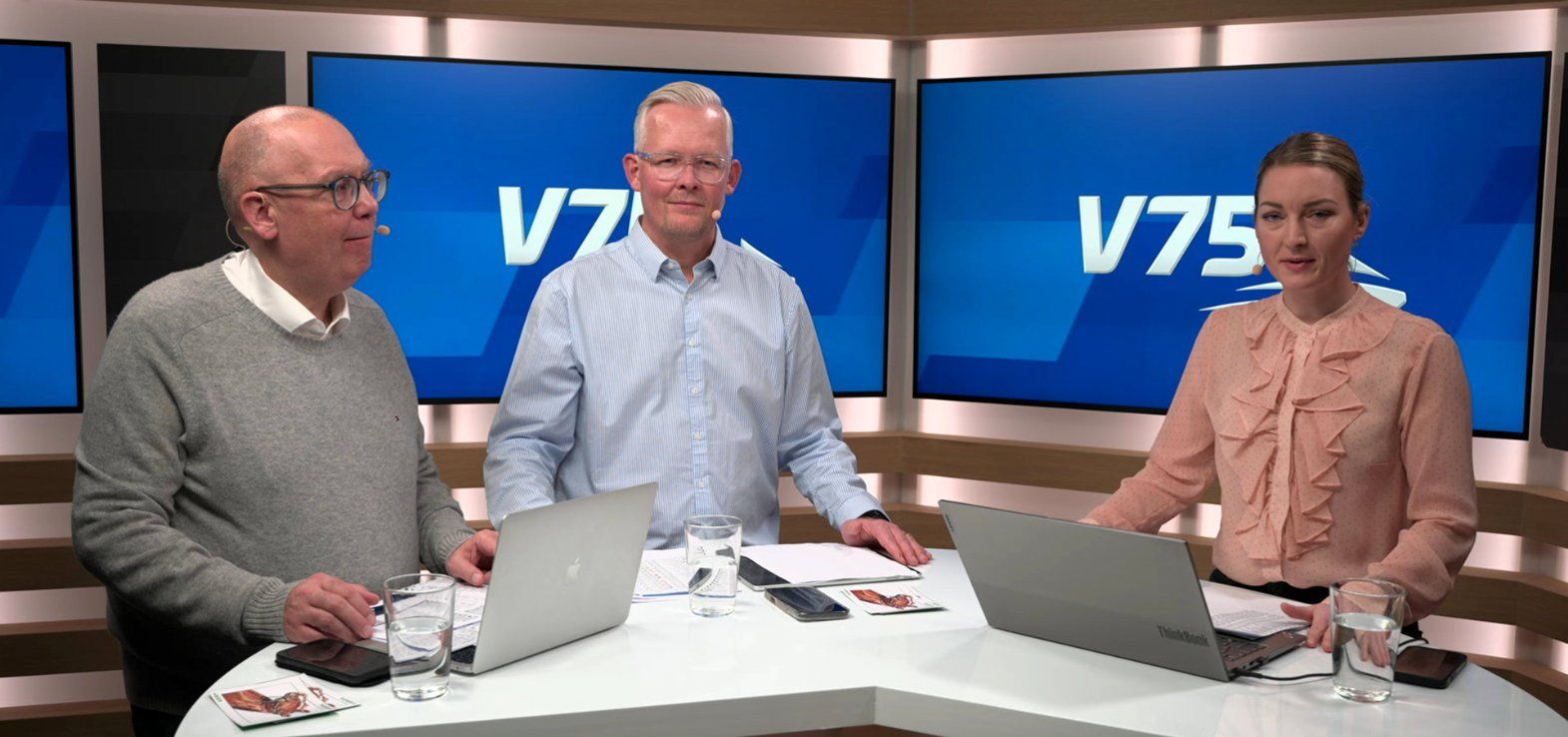 V75-studiet hos Bet25 Live med Vennekilde, Jensen & Marsing